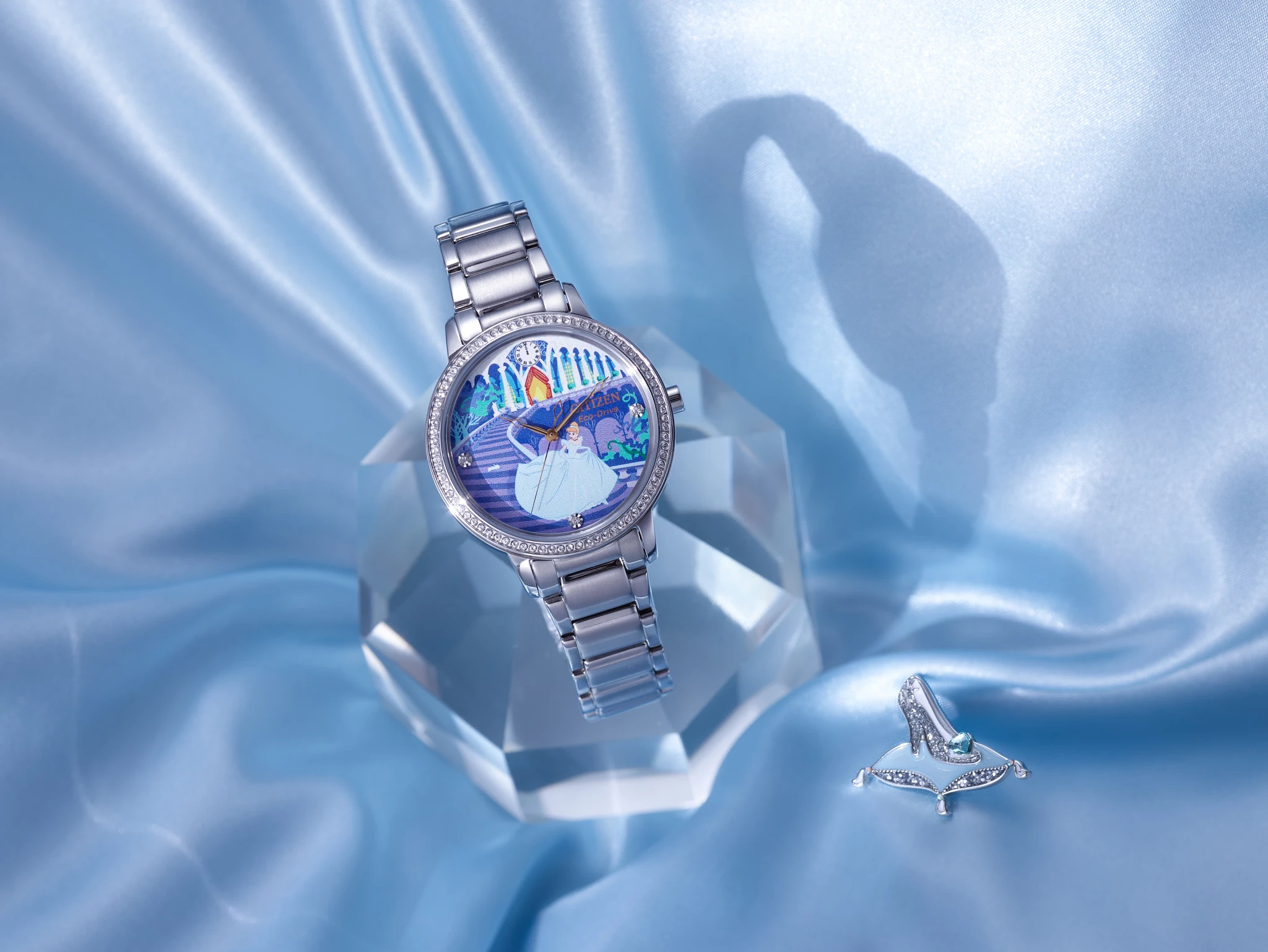 Cinderella Blue Dial Stainless Steel Bracelet FE7041-51W | CITIZEN